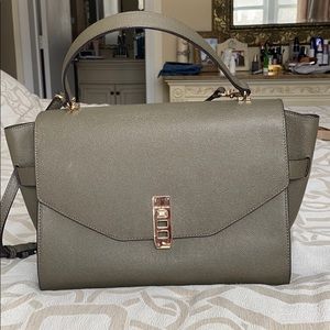Henri Bendel uptown olive green satchel